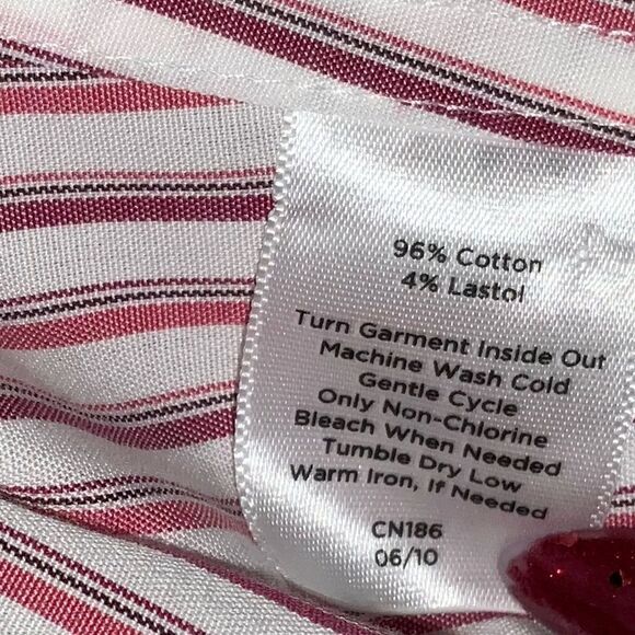 Talbots Stripe Button Down Shirt 6 - Picture 5 of 5
